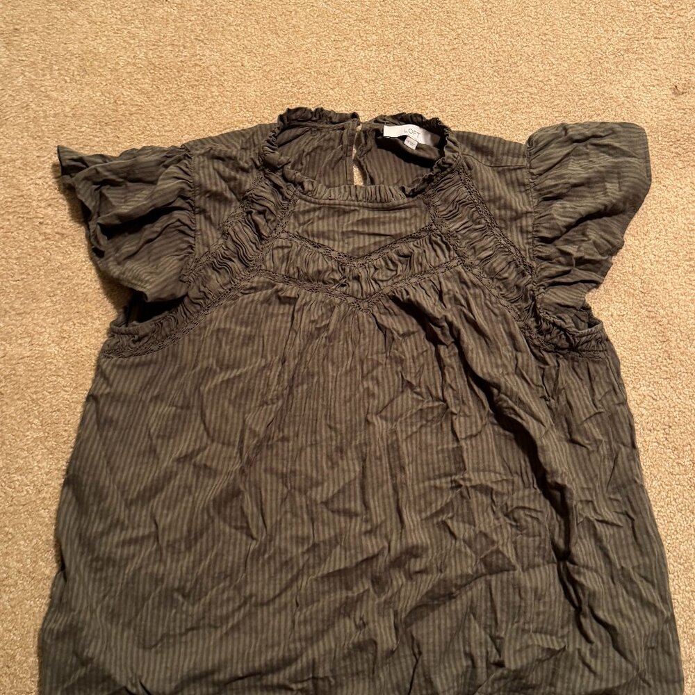 LOFT OLIVE GREEN WORK SHIRT SIZE XXL
